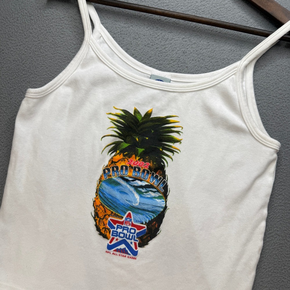 VTG Pro Bowl 2002 NFL Tank Top Womens XL White Y2K Hawaii Football Made in USA